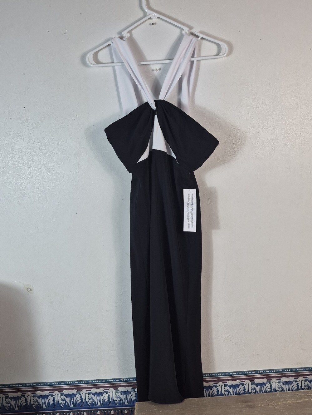 Women's Topshop Black and White Colorblock Dress Size 2 NWT